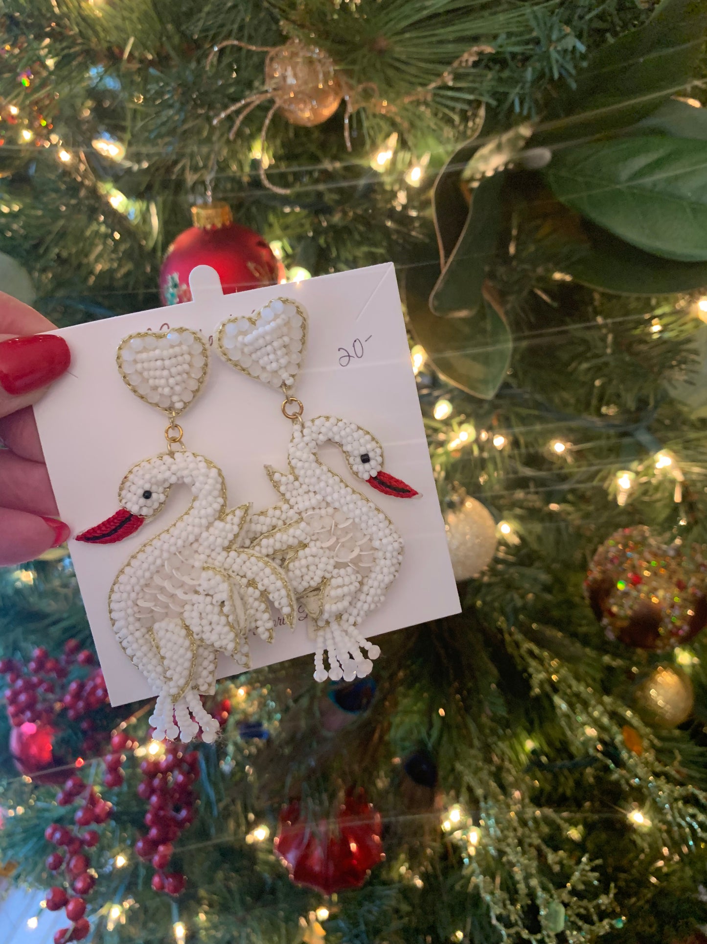 Whimsical Beaded Festive Earrings